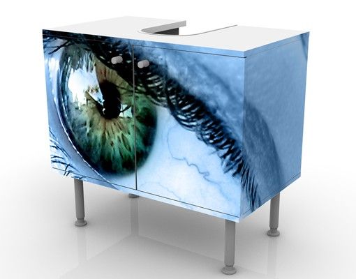 Waschbeckenunterschrank - Seductive Eye No.2 - Badschrank Blau