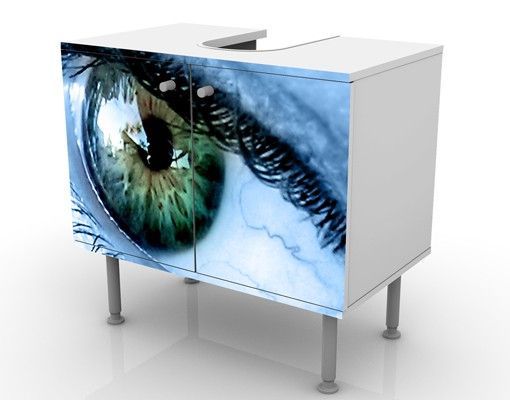 Waschbeckenunterschrank - Seductive Eye No.2 - Badschrank Blau
