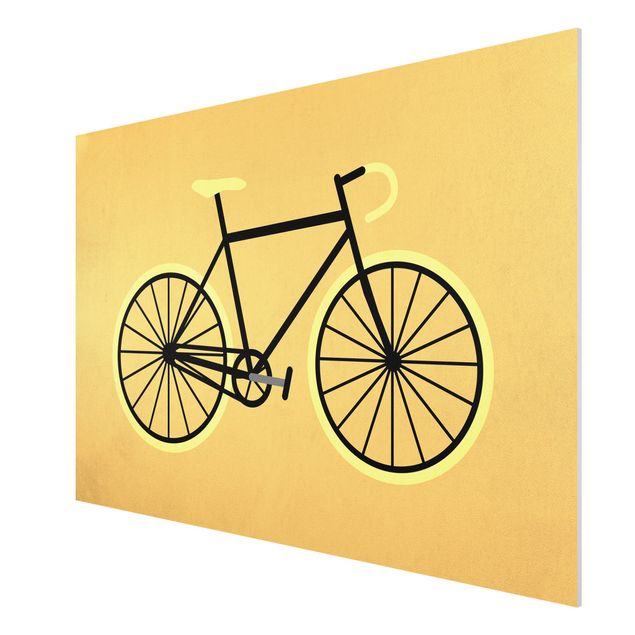 Forex Fine Art Print - Fahrrad in Gelb - Querformat 2:3