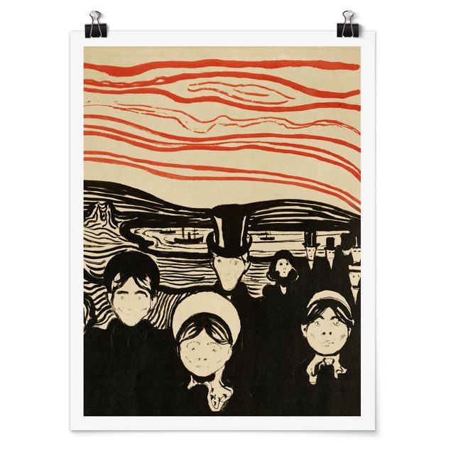 Kunstdrucke Poster Edvard Munch - Angstgefühl