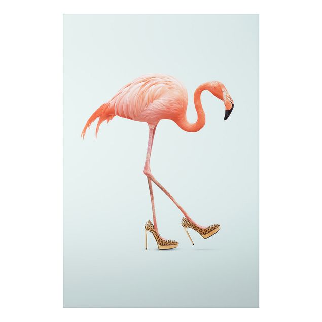 Schöne Wandbilder Flamingo mit High Heels