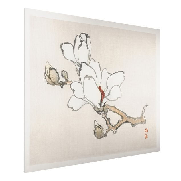 Bilder für die Wand Asiatische Vintage Zeichnung Weiße Magnolie