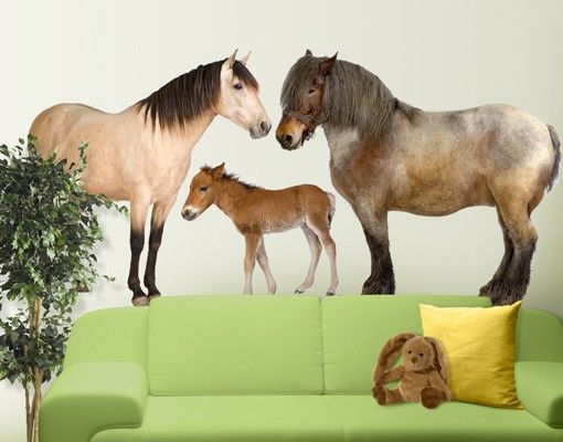 Wandsticker Tiere No.999 The Horse Family