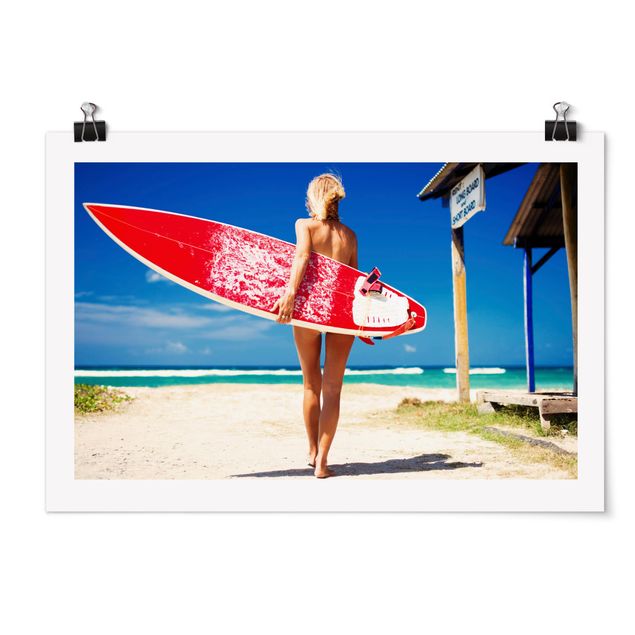Poster bestellen Surfergirl