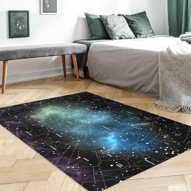 Teppiche Sternbilder Karte Galaxienebel
