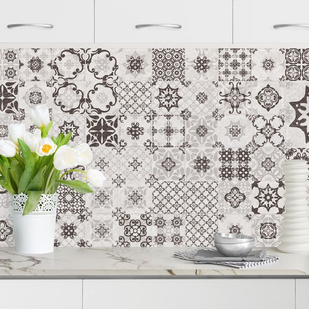 Küchenrückwände Platte Keramikfliesen Agadir grau