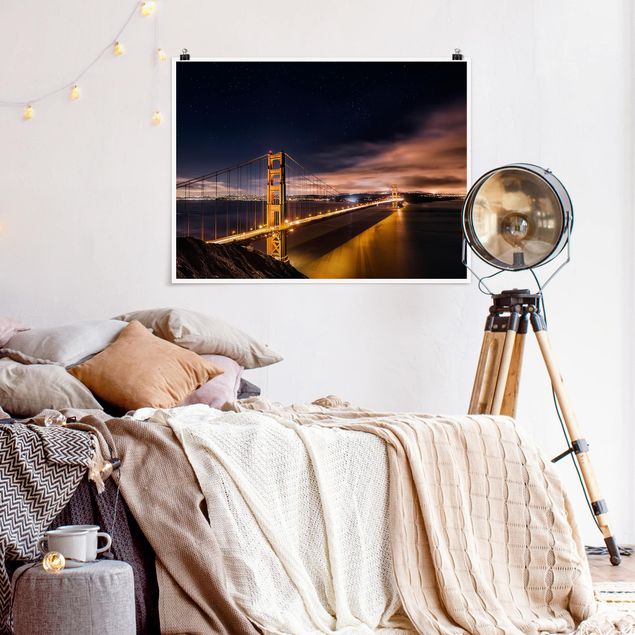 Bilder für die Wand Golden Gate to Stars