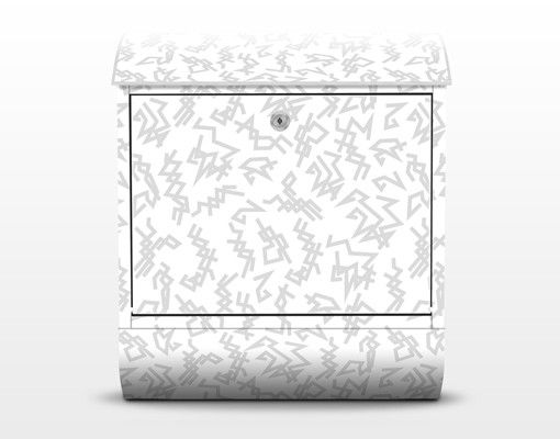 Briefkasten Design Zick-Zack Ornament Hell