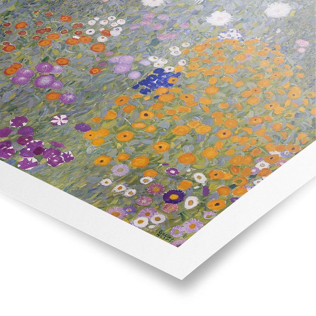 Poster - Gustav Klimt - Bauerngarten - Quadrat 1:1