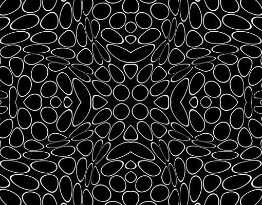 Beistelltisch - Abstraktes Muster Schwarz