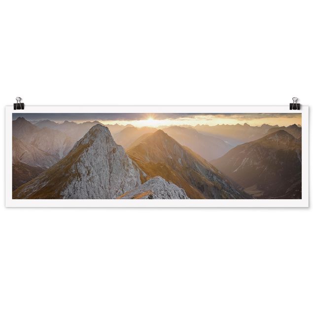 Poster - Lechtaler Alpen - Panorama Querformat
