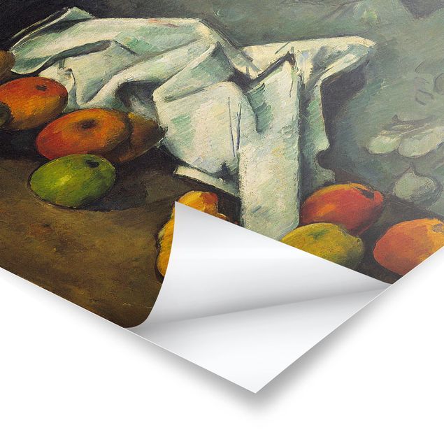 Poster Paul Cézanne - Milchkanne und Äpfel