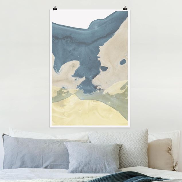 Wandbilder abstrakt Ozean und Wüste II