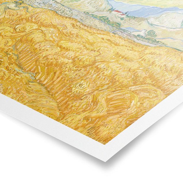 Natur Poster Vincent van Gogh - Kornfeld mit Schnitter