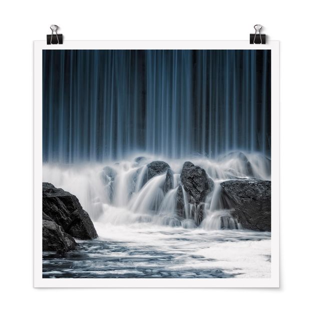Poster Wasserfall in Finnland