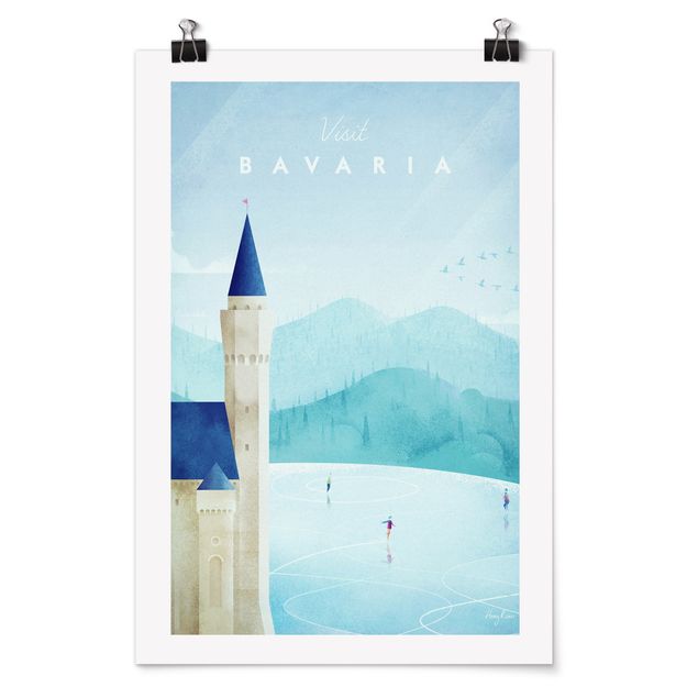 Städte Poster Reiseposter - Bavaria