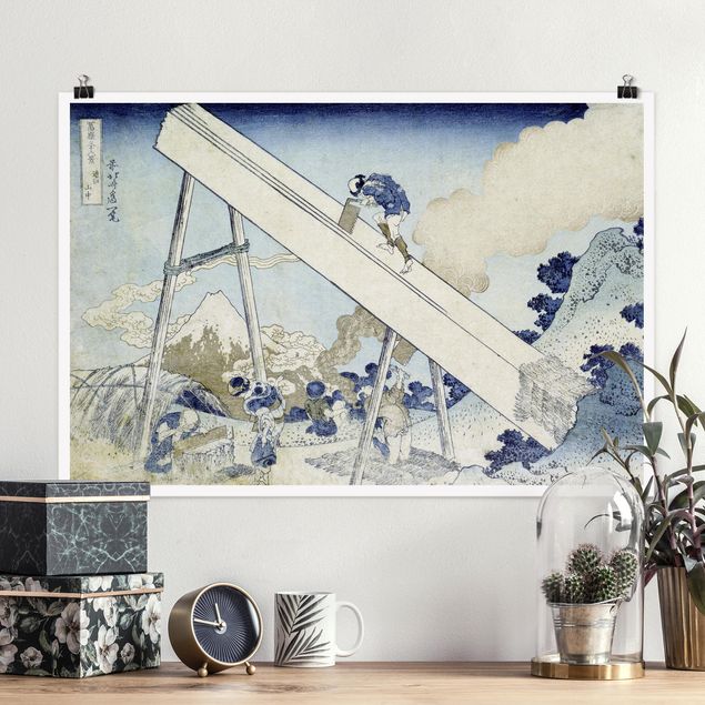 Poster Kunstdruck Katsushika Hokusai - In den Totomi Bergen