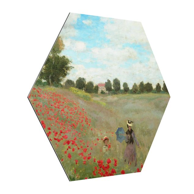 Alu Dibond Druck Claude Monet - Mohnfeld bei Argenteuil