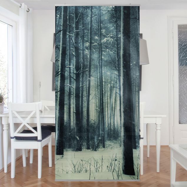 Vorhang Raumteiler Mystischer Winterwald
