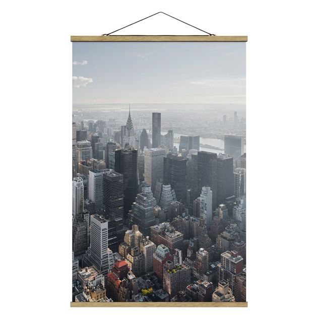 Stoffbild mit Posterleisten - Vom Empire State Building Upper Manhattan NY - Hochformat 2:3