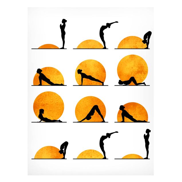 Schöne Wandbilder Yoga - Der Sonnengruß