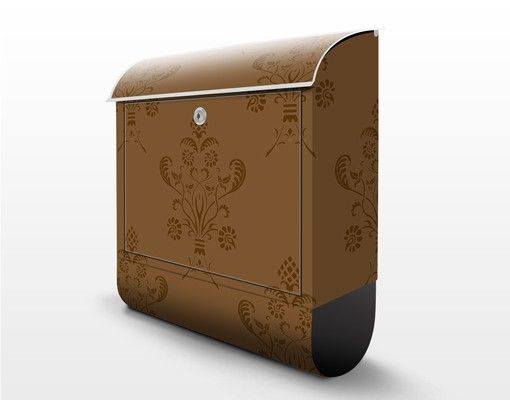 Briefkasten Design Romantisches Bouquet Braun