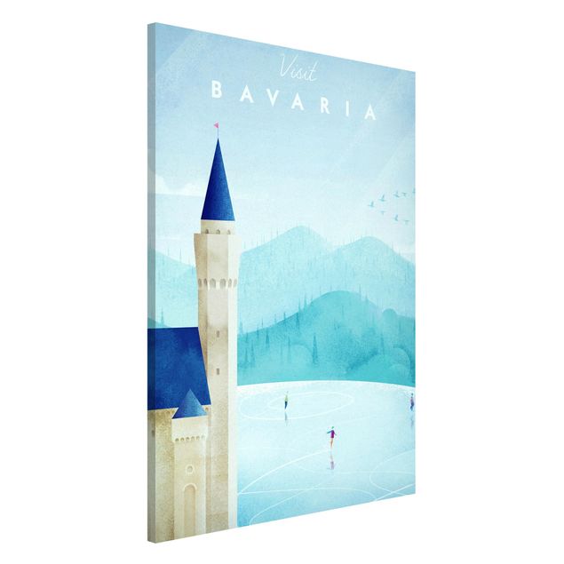 Magnettafel Skyline Reiseposter - Bavaria