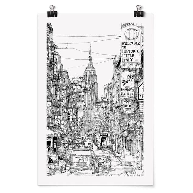 Städte Poster Stadtstudie - Little Italy