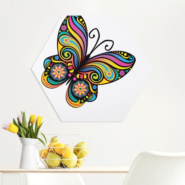 Wandbilder abstrakt No.BP22 Mandala Schmetterling