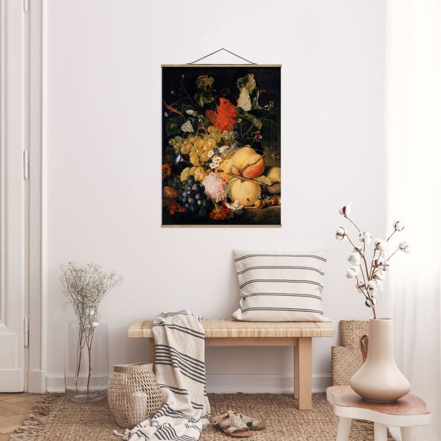 Wandbilder Jan van Huysum - Früchte Blumen und Insekten