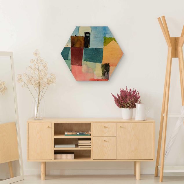 Holzbilder modern Paul Klee - Mondaufgang