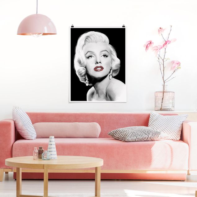 Vintage Poster Marilyn mit Ohrschmuck