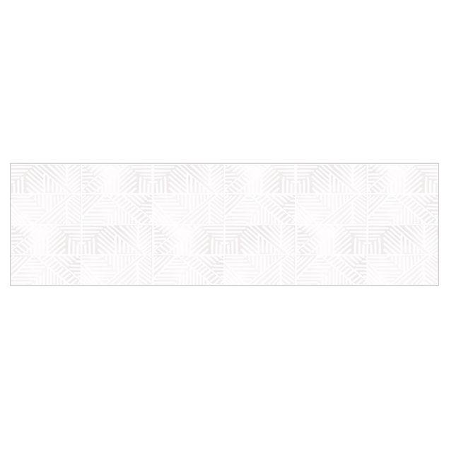 Spritzschutz Weiß Linienmuster Stempel in Weiß