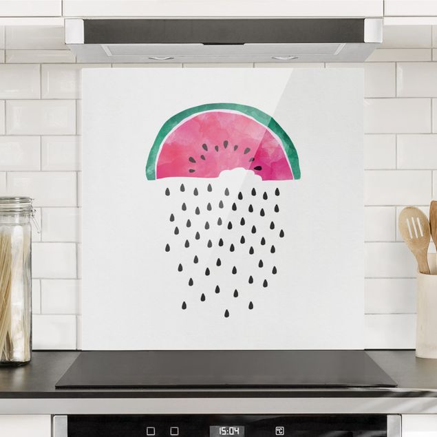 Spritzschutz Glas magnetisch Wassermelonen Regen