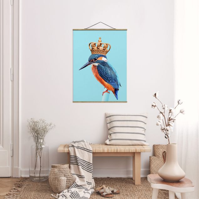 Wandbilder Eisvogel mit Krone