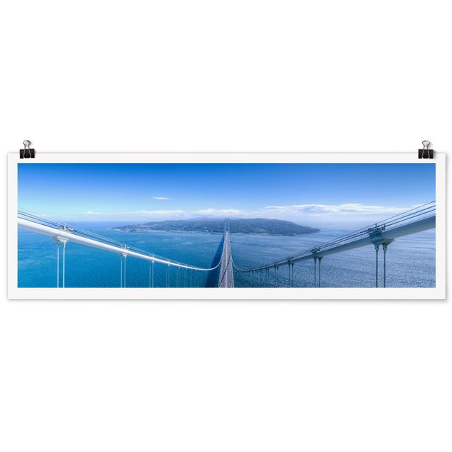 Poster - Brücke zur Insel - Panorama Querformat