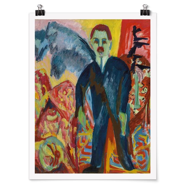 Poster abstrakt Ernst Ludwig Kirchner - Der Krankenwärter