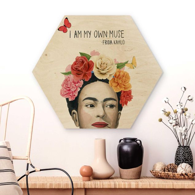 Holzbilder Blumen Fridas Gedanken - Muse
