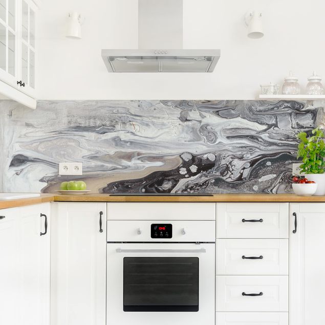 Küchenrückwand abstrakt Gesteinsschmelze III