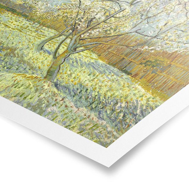 Poster Landschaft Vincent van Gogh - Pfirsichbaum rosa