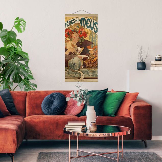 Schöne Wandbilder Alfons Mucha - Plakat für La Meuse Bier