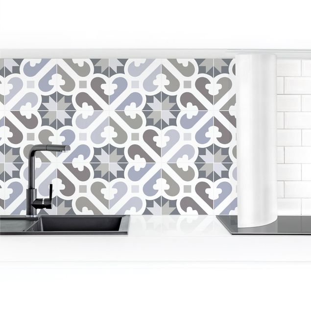 Küchenrückwand Muster Geometrische Fliesen - Luft