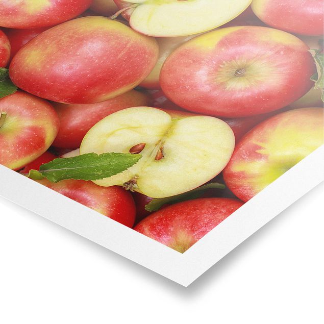 Poster - Saftige Äpfel - Quadrat 1:1