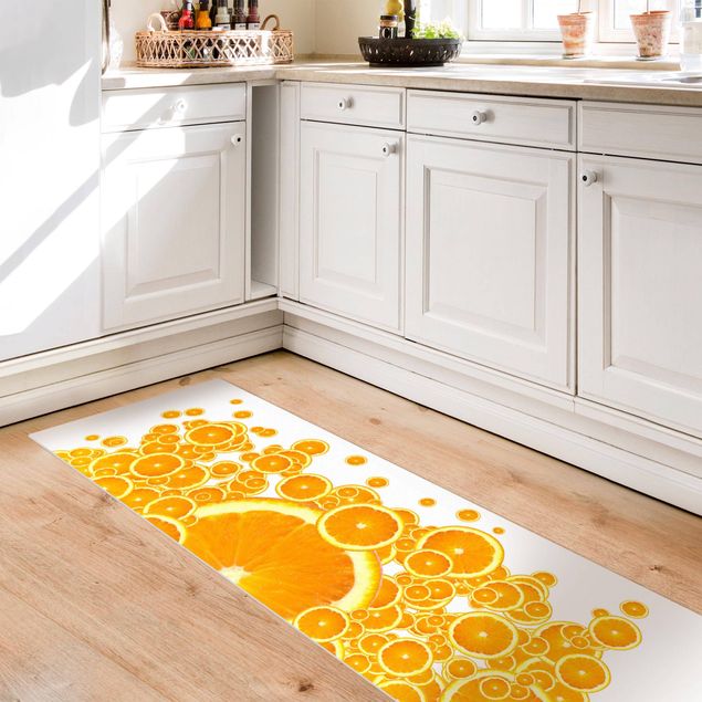 Teppiche Retro Orange Pattern