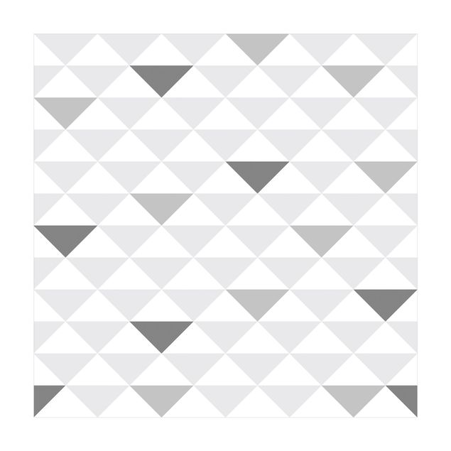 Teppich grau No.YK66 Dreiecke Grau Weiß Grau