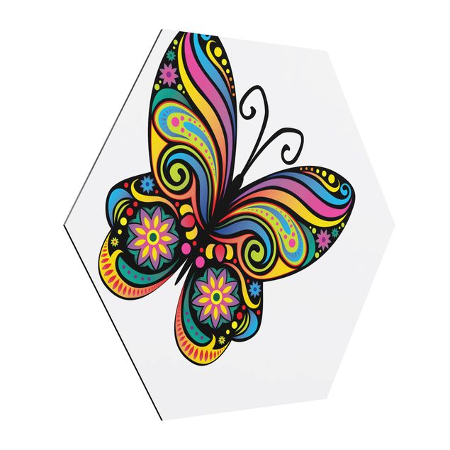 Alu Dibond Bilder No.BP22 Mandala Schmetterling