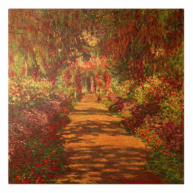 Kunstdrucke auf Leinwand Claude Monet - Weg in Monets Garten in Giverny
