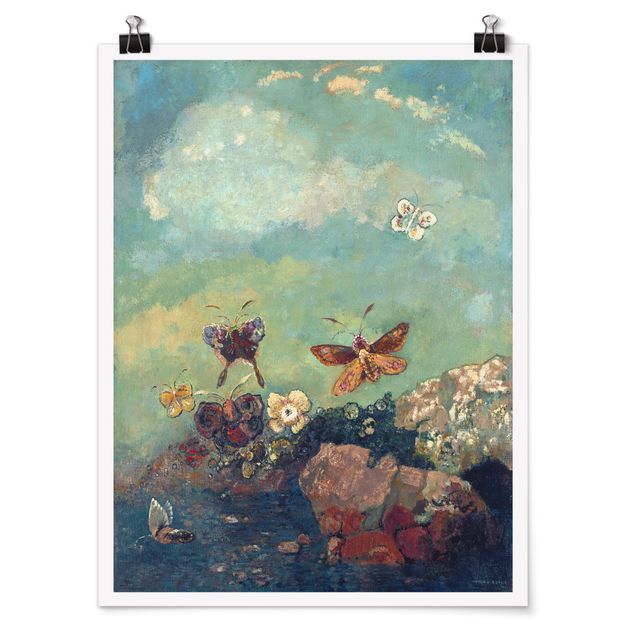 Poster - Odilon Redon - Schmetterlinge - Hochformat 3:4