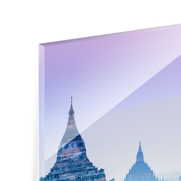 Spritzschutz Glas - Sakralgebäude in Bagan - Quadrat 1:1