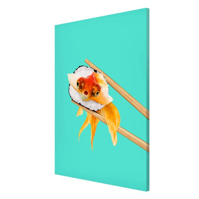 Magnettafel Tiere Sushi mit Goldfisch